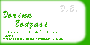 dorina bodzasi business card